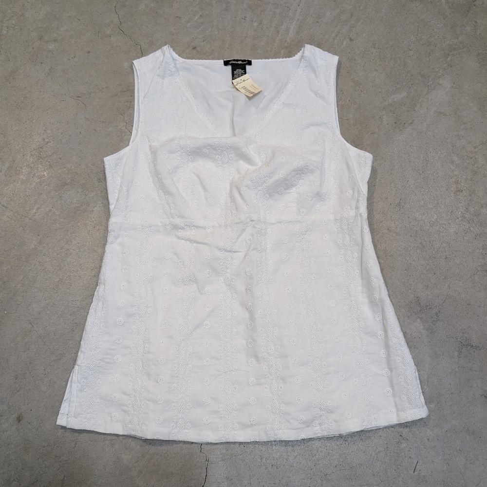 NWT Eddie Bauer Mini Dress Women's S White Textured